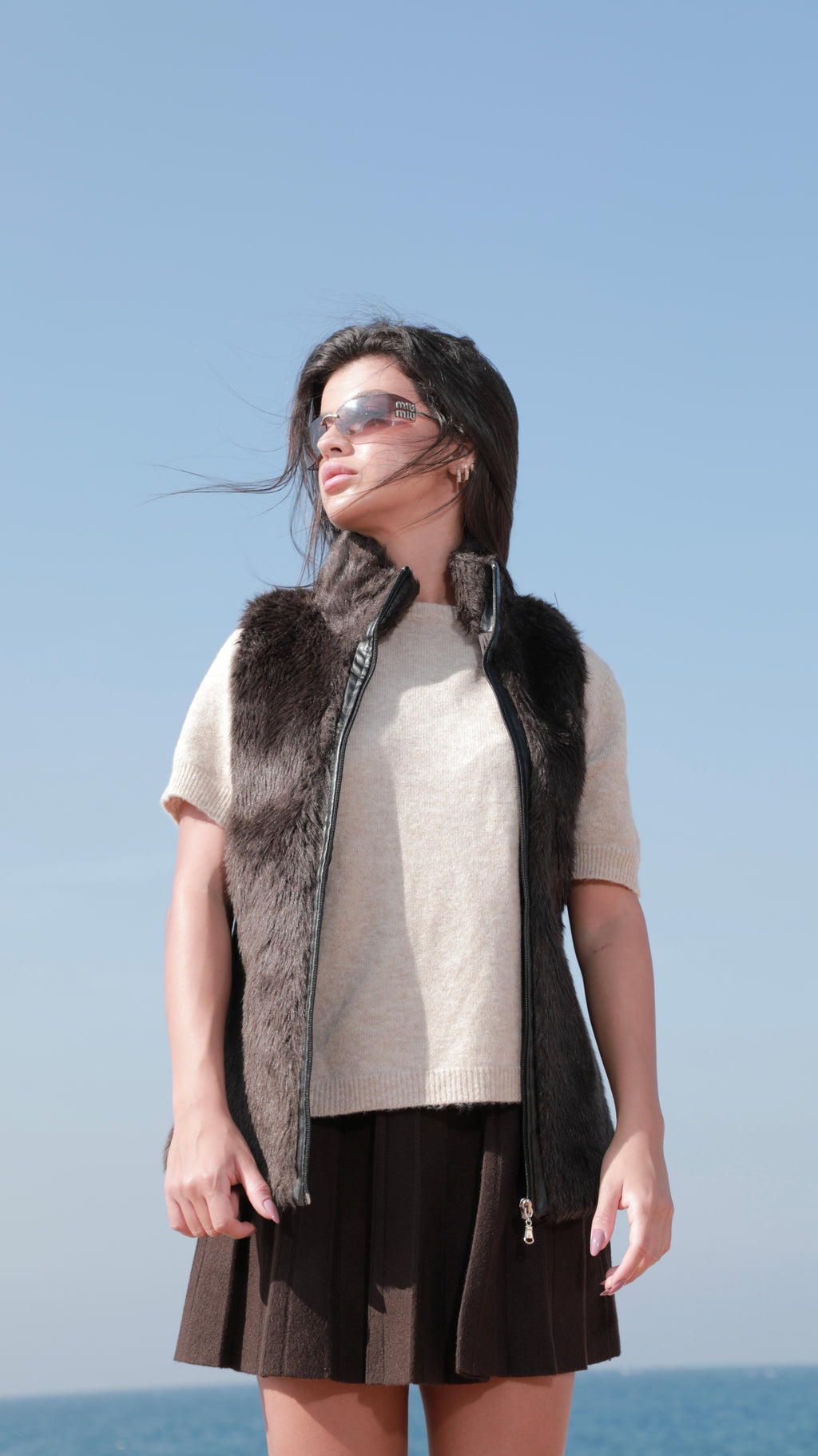 Wool Top Short-Sleeve