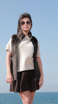 Wool Top Short-Sleeve